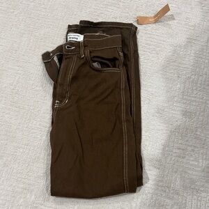 Brown reformation jeans brand new with tags chocolate cowboy high rise 24